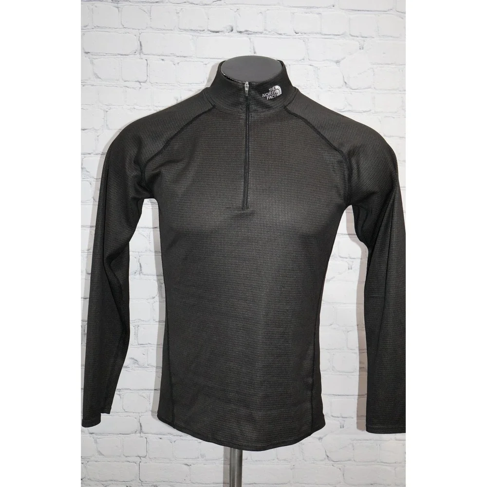 The North Face Pullover Shirt Men Medium Slim Black VaporWick 1/4 Zip Base Layer